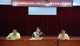 自治区皮研所召开2016年上半年工作总结会暨下半年工作部署会