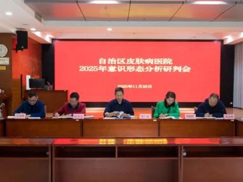 自治区皮肤病医院召开2025年意识形态 分析研判会议